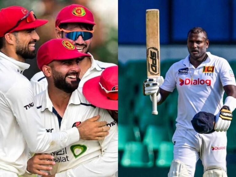 SL vs AFG: विश्वचषकात timed-out झाल्यानंतर, Angelo Mathews कोलंबो कसोटीत विचित्र पद्धतीने बाद झाला